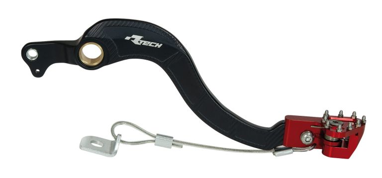 Brzdový pedál hliníkový Suzuki, RTECH (čierno-červený)