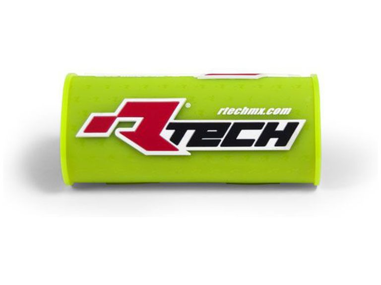 Chránič na bezhrazdové riadidlá s nápisom "Rtech" (pre priemer 28,6 mm), RTECH (neon žltý)