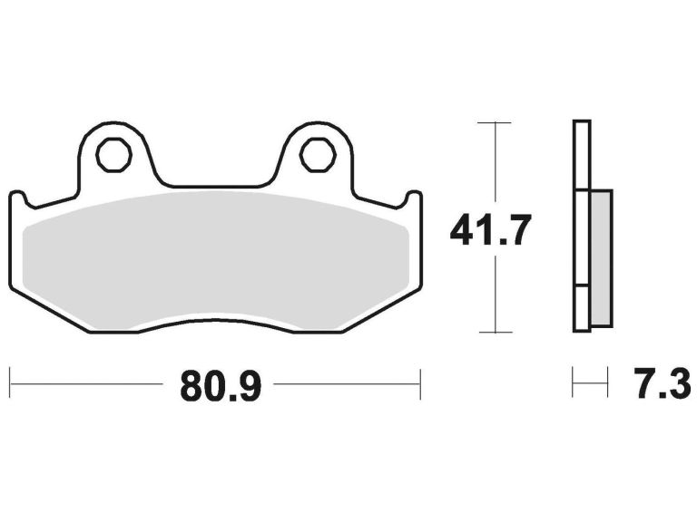Brzdové doštičky, BRAKING (semi-metalická zmes SM1) 2 ks v balenie
