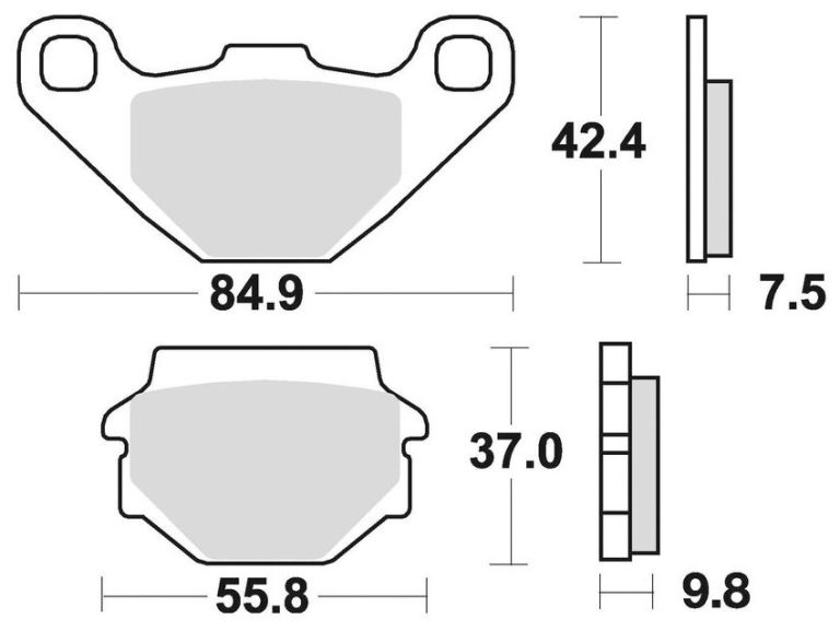 Brzdové doštičky, BRAKING (semi-metalická zmes SM1) 2 ks v balenie