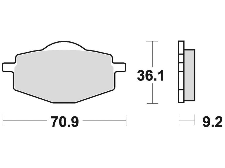 Brzdové doštičky, BRAKING (semi-metalická zmes SM1) 2 ks v balenie