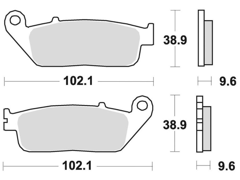 Brzdové doštičky, BRAKING (semi-metalická zmes SM1) 2 ks v balenie