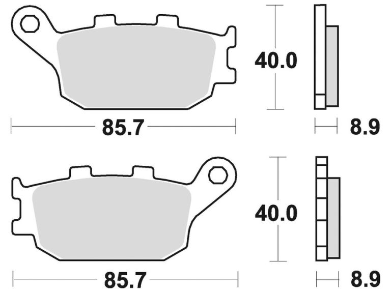 Brzdové doštičky, BRAKING (semi-metalická zmes SM1) 2 ks v balenie