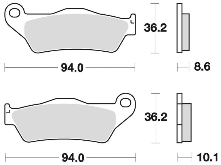 Brzdové doštičky, BRAKING (semi-metalická zmes SM1) 2 ks v balenie