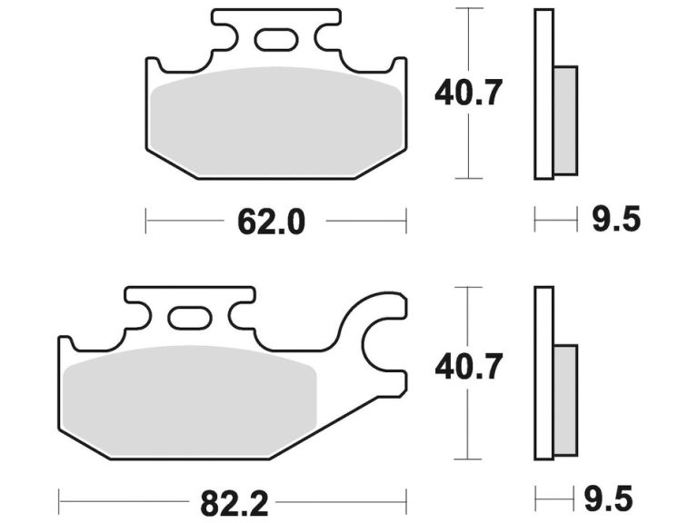 Brzdové doštičky, BRAKING (semi-metalická zmes SM1) 2 ks v balenie