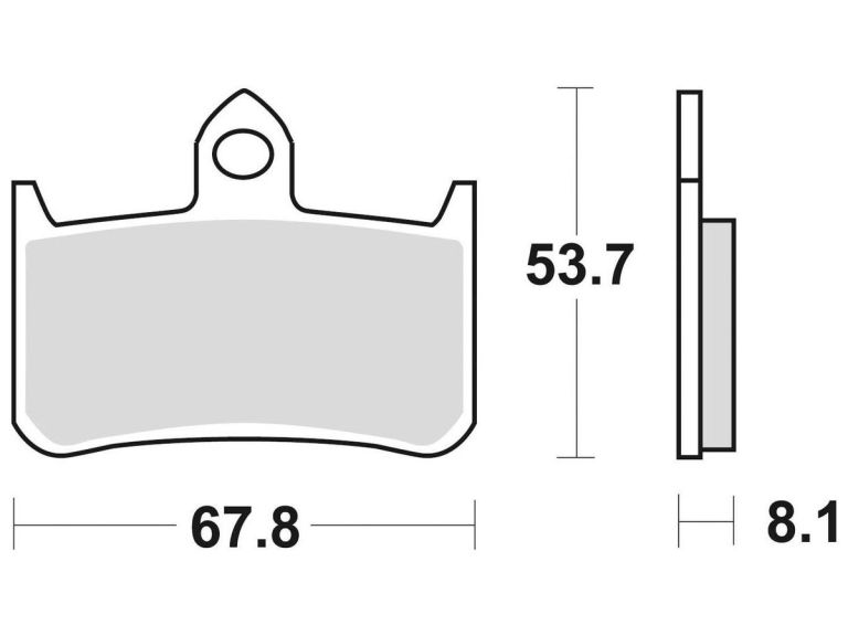 Brzdové doštičky, BRAKING (sinterová zmes CM55) 2 ks v balenie