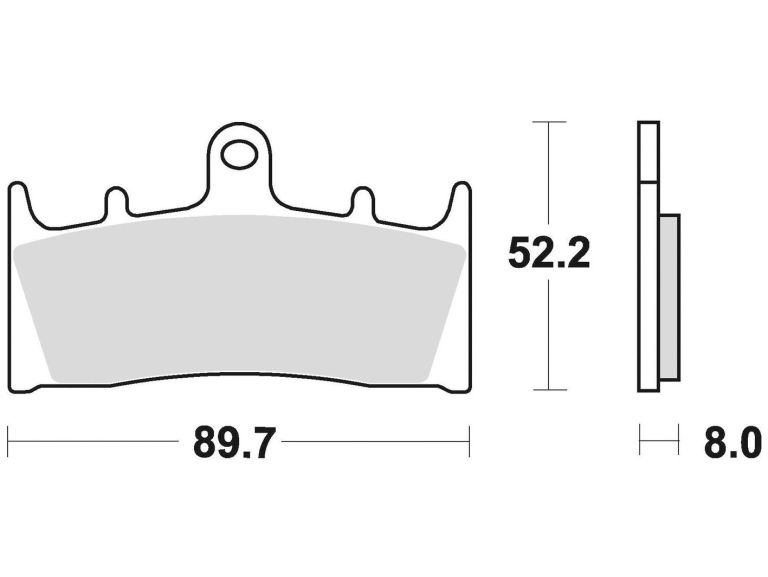Brzdové doštičky, BRAKING (sinterová zmes CM55) 2 ks v balenie