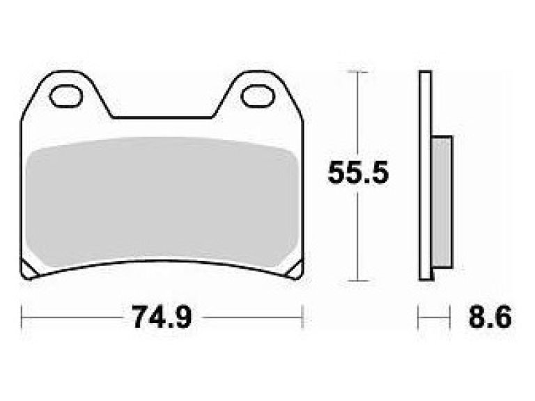 Brzdové doštičky, BRAKING (sinterová zmes CM55) 2 ks v balenie
