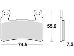 Brzdové doštičky, BRAKING (sinterová zmes CM55) 2 ks v balenie