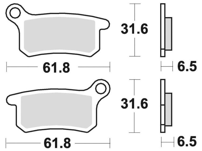 Brzdové doštičky, BRAKING (sinterová zmes CM44) 2 ks v balenie