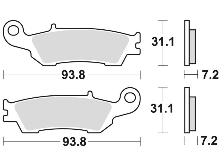 Brzdové doštičky, BRAKING (sinterová zmes CM44) 2 ks v balenie