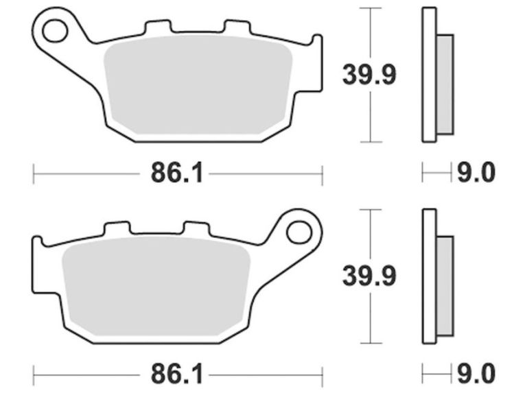 Brzdové doštičky, BRAKING (sinterová zmes CM56) 2 ks v balenie