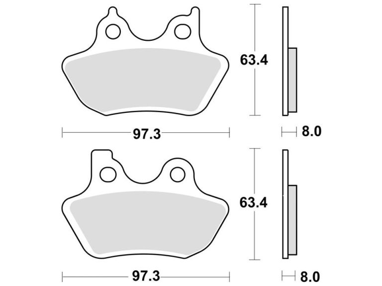 Brzdové doštičky, BRAKING (sinterová zmes CM77) 2 ks v balenie