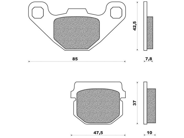 Brzdové doštičky (zmes ROAD TOURING ORGANIC) NEWFREN (2 ks v balenie)