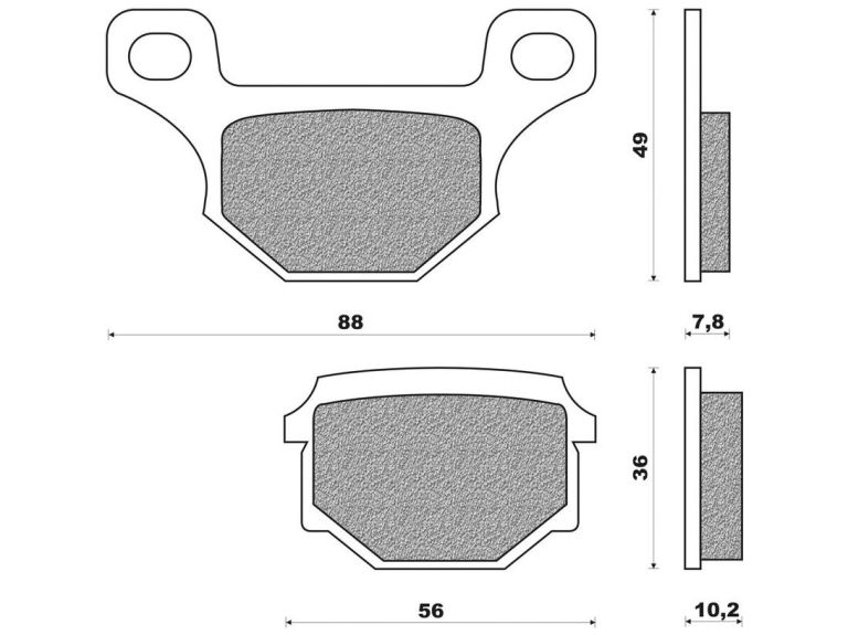 Brzdové doštičky (zmes ROAD TOURING ORGANIC) NEWFREN (2 ks v balenie)
