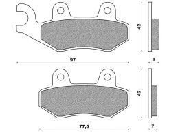 Brzdové doštičky (zmes ROAD TOURING ORGANIC) NEWFREN (2 ks v balenie)