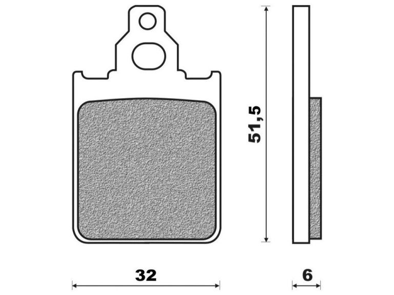 Brzdové doštičky (zmes SCOOTER ACTIVE ORGANIC) NEWFREN (2 ks v balenie)