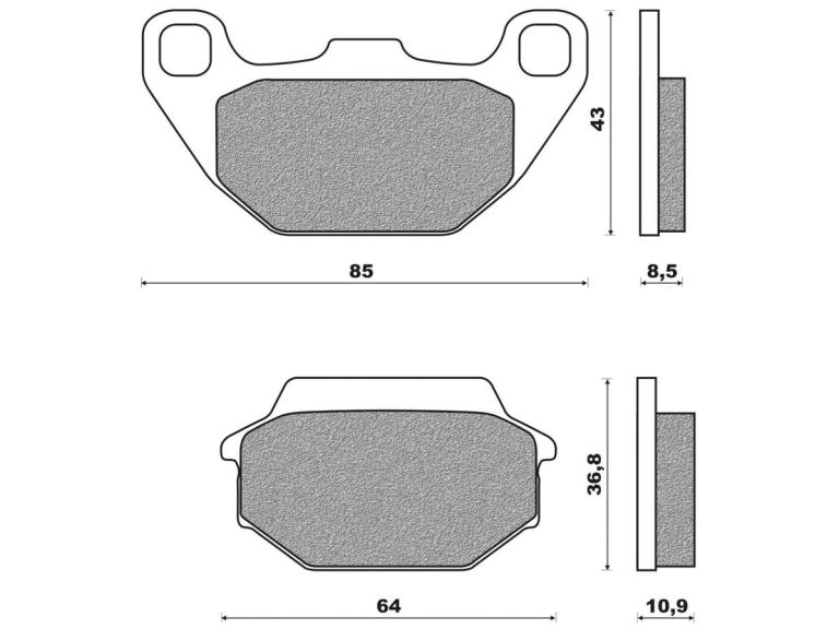 Brzdové doštičky (zmes SCOOTER ELITE ORGANIC) NEWFREN (2 ks v balenie)