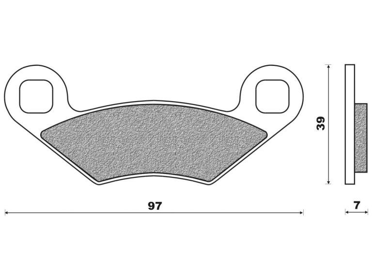 Brzdové doštičky (zmes OFF ROAD ATV SINTERED) NEWFREN (2 ks v balenie)