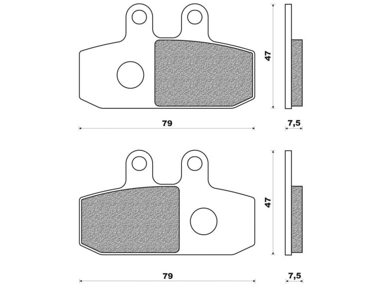 Brzdové doštičky (zmes SCOOTER ELITE ORGANIC) NEWFREN (2 ks v balenie)