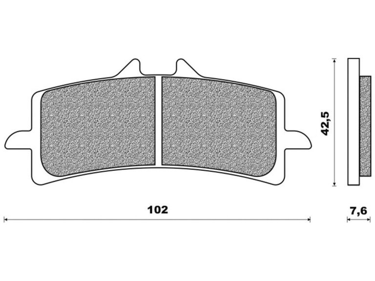 Brzdové doštičky (zmes ROAD RACE SINTERED) NEWFREN (2 ks v balenie)