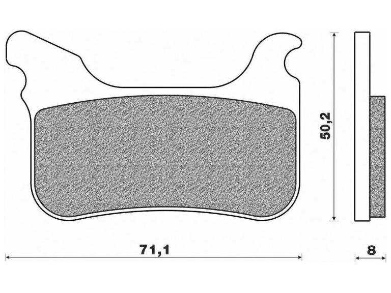 Brzdové doštičky (zmes ROAD TOURING SINTERED) NEWFREN (2 ks v balenie)