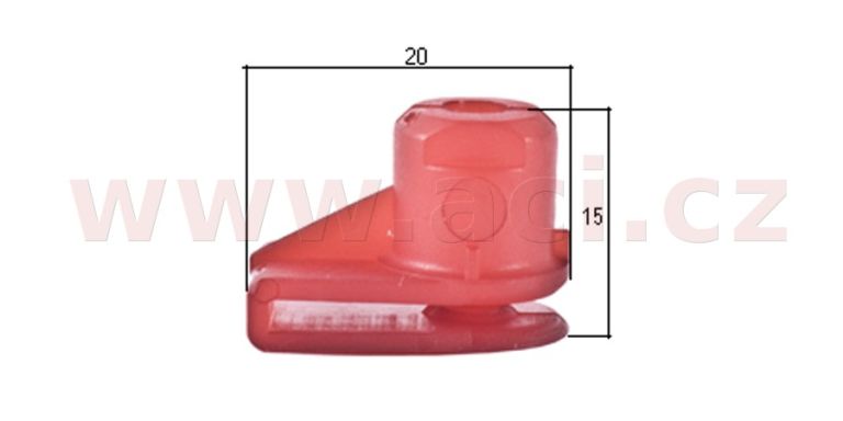 Plastová příchytka s vnitřním závitem (sada 10 ks)