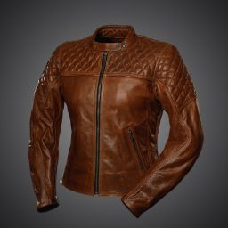 Dámska Kožená Bunda 4SR Scrambler Lady Cognac
