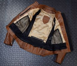 Dámska Kožená Bunda 4SR Scrambler Lady Cognac