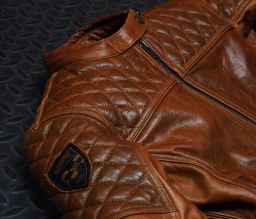 Dámska Kožená Bunda 4SR Scrambler Lady Cognac