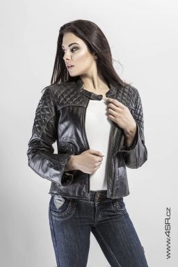 Dámska Kožená Bunda 4SR Scrambler Lady Petroleum