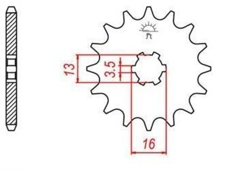 Reťazové koliesko pre sekundárne reťazy typu 420, JT - Anglicko (10 zubov)