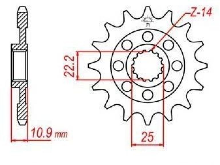 Reťazové koliesko pre sekundárne reťazy typu 520, JT - Anglicko (15 zubov)