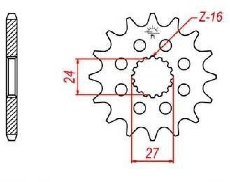 Reťazové koliesko pre sekundárne reťazy typu 530, JT - Anglicko (18 zubov)