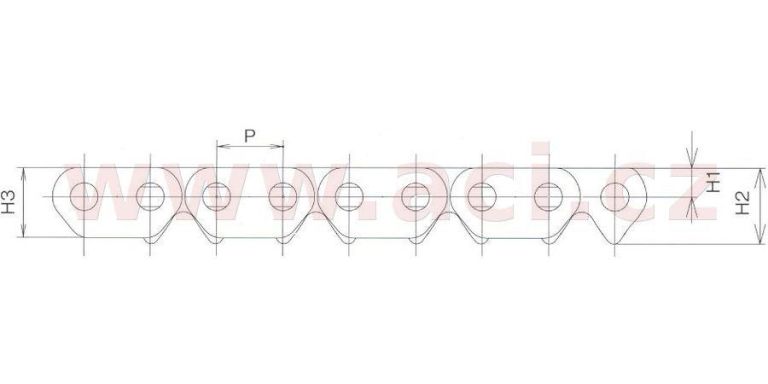 Rozvodový reťaz 98XRH2015, MORSE (126 článkov spojený)