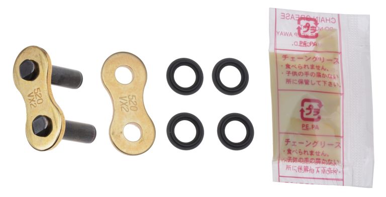 Spojka reťazu 520VX2, D.I.D. - Japonsko (farba zlatá, typ ZJ)