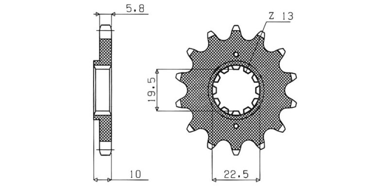 Reťazové koliesko pre sekundárne reťazy typu 520, BRAKING (13 zubov)
