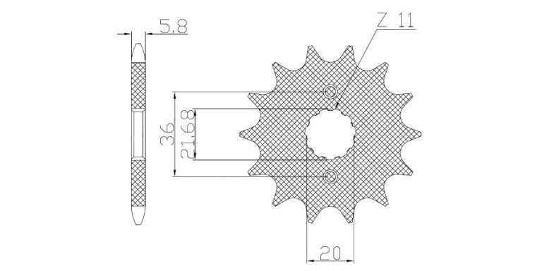 Reťazové koliesko pre sekundárne reťazy typu 520, SUNSTAR (13 zubov)