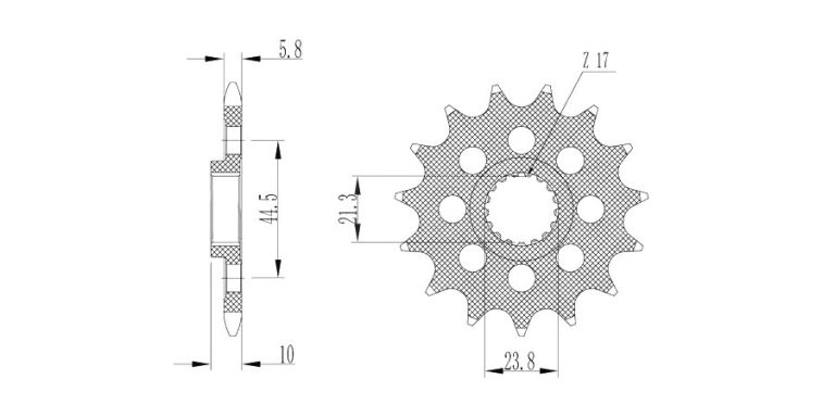 Reťazové koliesko pre sekundárne reťazy typu 520, BRAKING (13 zubov)