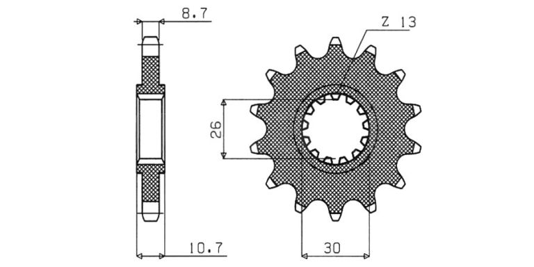 Reťazové koliesko pre sekundárne reťazy typu 530, BRAKING (18 zubov)