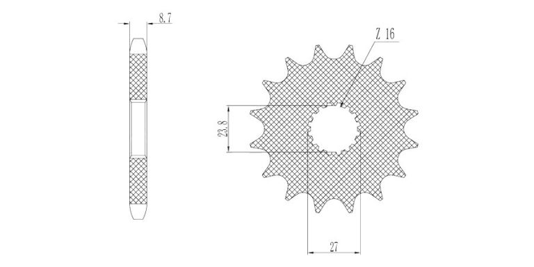 Reťazové koliesko pre sekundárne reťazy typu 530, SUNSTAR (18 zubov)