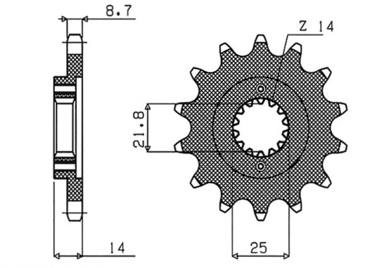 Reťazové koliesko pre sekundárne reťazy typu 530, SUNSTAR (15 zubov)