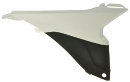 Bočný kryt vzduchového filtra pravý KTM, RTECH (bielo-čierny)
