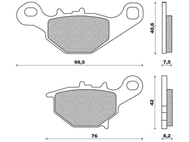 Brzdové doštičky (zmes ST sintered metal S2) NEWFREN (2 ks v balenie)