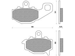 Brzdové doštičky (organická zmes) NEWFREN (2 ks v balenie)