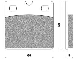 Brzdové doštičky (organická zmes) NEWFREN (2 ks v balenie)