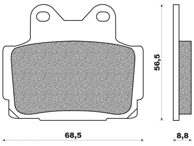 Brzdové doštičky (organická zmes) NEWFREN (2 ks v balenie)