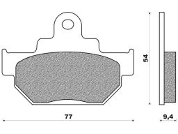 Brzdové doštičky (organická zmes) NEWFREN (2 ks v balenie)