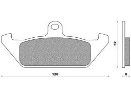 Brzdové doštičky (organická zmes) NEWFREN (2 ks v balenie)