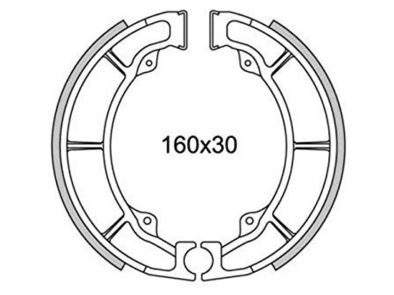 Brzdové obloženie (drážkované) NEWFREN (2 ks v balenie)